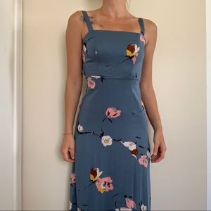 Blue floral maxi dress